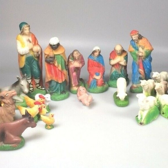 Nativity Scene Christmas display Mary baby Bartolini Hijo Taller - Picture 1 of 13